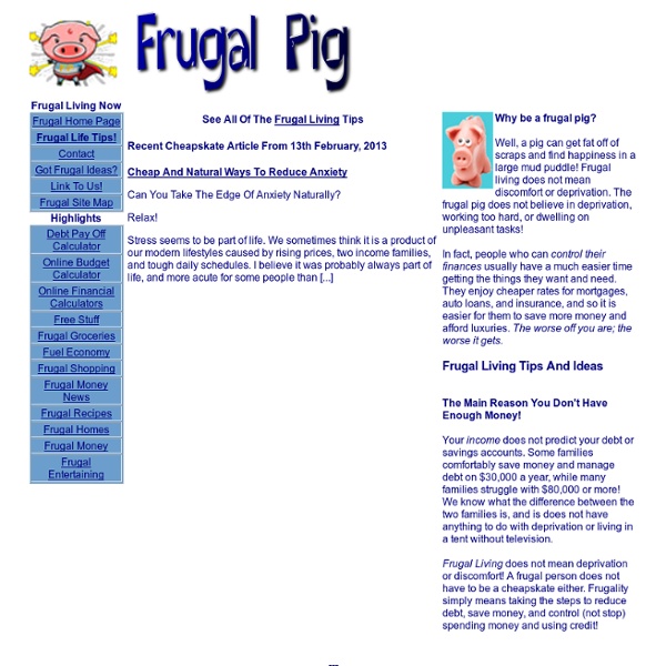 FRUGAL LIVING TIPS AND IDEAS AT FRUGAL PIG - Free Stuff