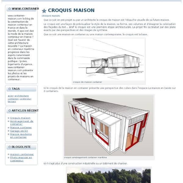 Maison container - maison conteneur - plan maison container - maison pas chere - plan maison conteneur - conteneur maritime