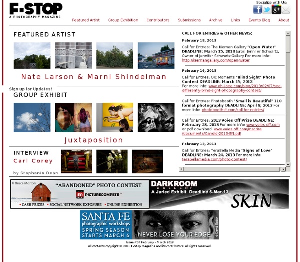 F-Stop Magazine ~ An online photography magazine featuring conte