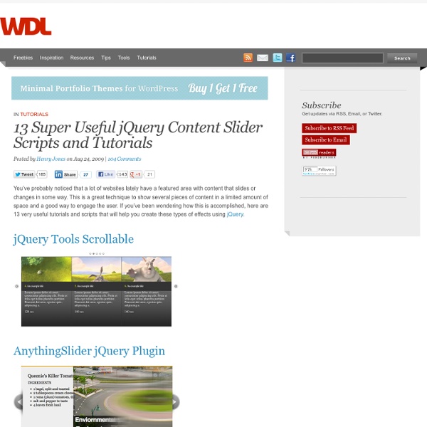 13 Super Useful jQuery Content Slider Scripts and Tutorials