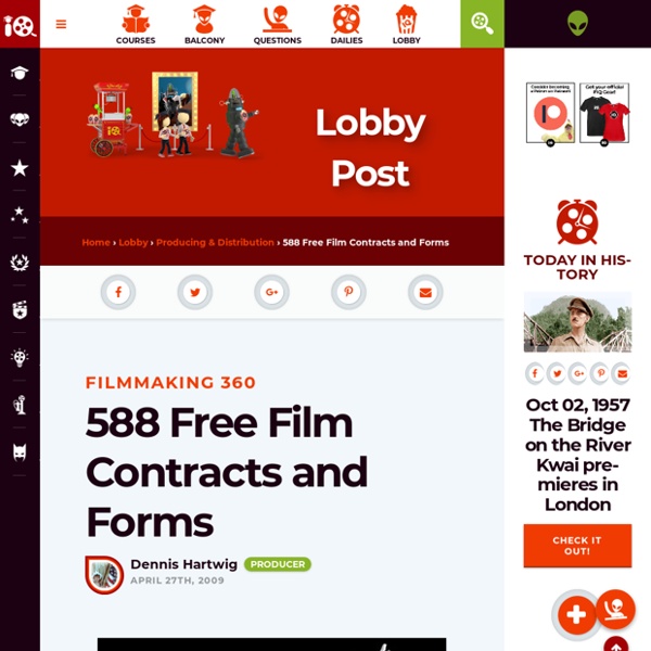 588 Free Film Contracts and Forms