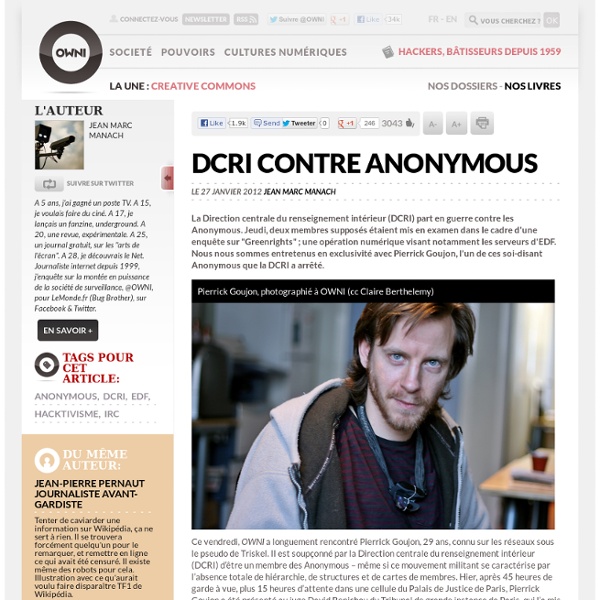 DCRI contre Anonymous