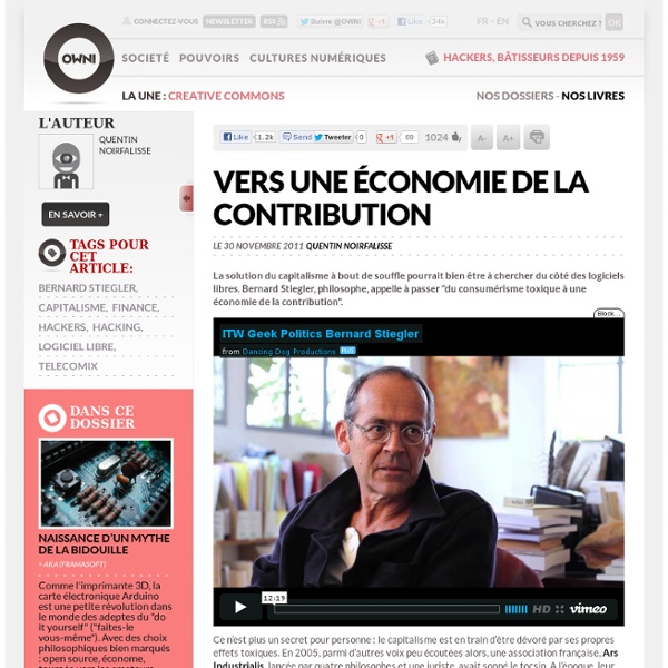 Vers une économie de la contribution