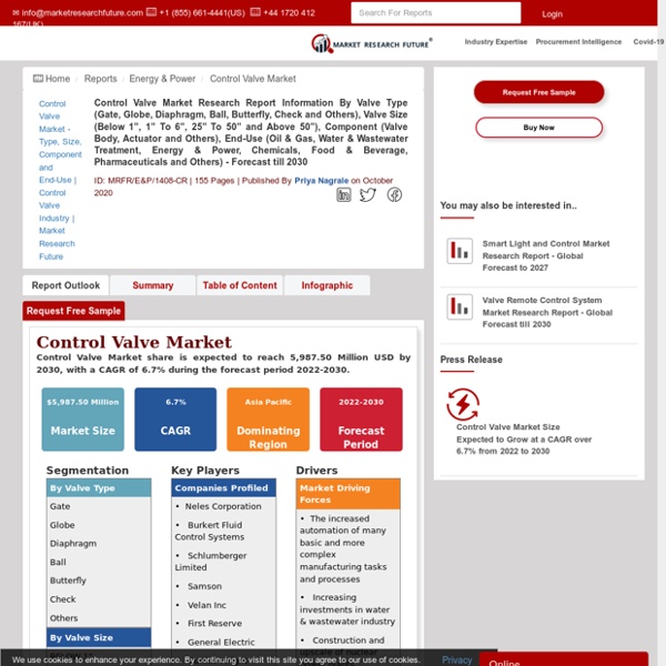 Control Valve Market Size, Share, Growth