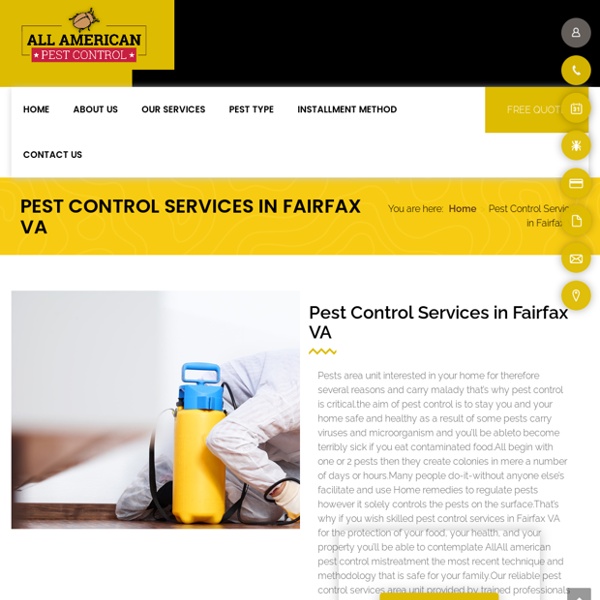 Pest Control Services in Fairfax VA