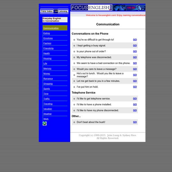 Speaking Excersises (Everyday English in Conversation: Communication)