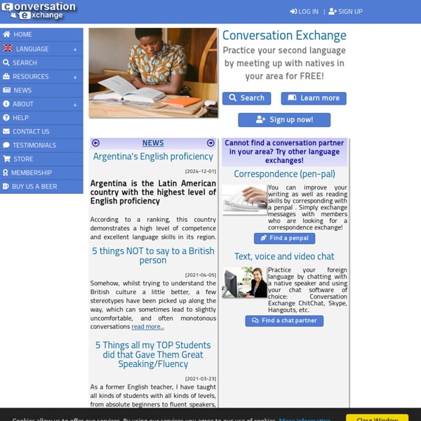 Conversation Exchange - Language learning with native speakers