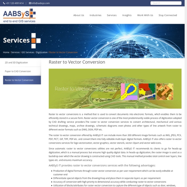 Raster to Vector Conversion Services at AABSyS