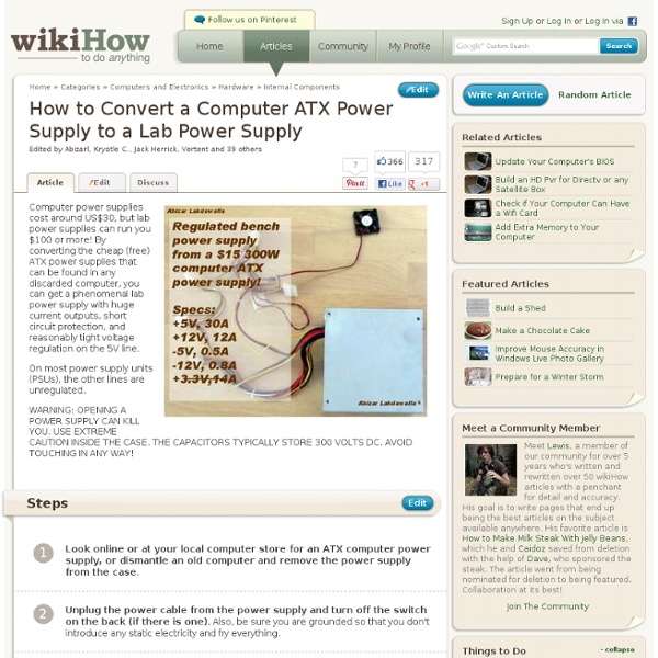 How to Convert a Computer ATX Power Supply to a Lab Power Supply