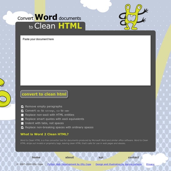 Convert Word Documents to Clean HTML