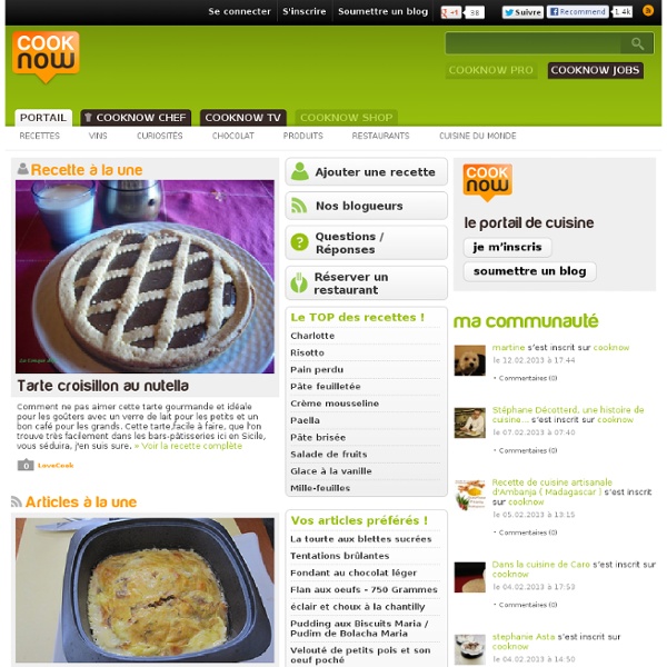 Cooknow : Le portail communautaire 100% dédié à la cuisine