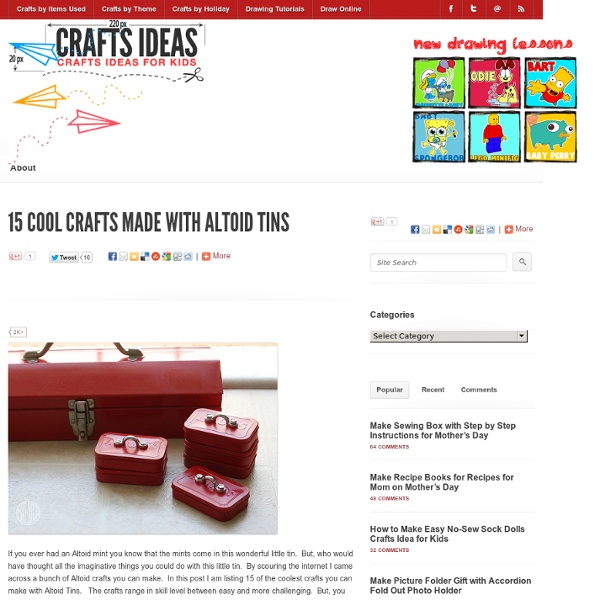 15 Cool Crafts Made with Altoid Tins « Clay & Sculpting Crafts Ideas « Kids Crafts