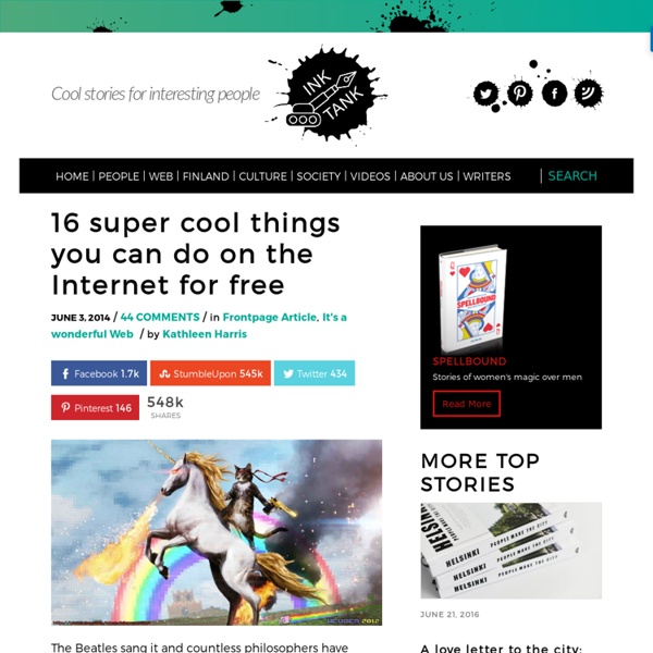 16 cool things you can do on the Internet for free