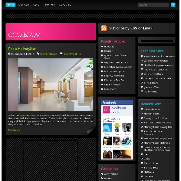 CoolBoom. Architecture and Interior Design News