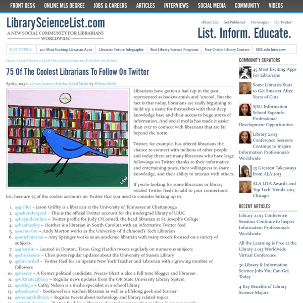 75 Of The Coolest Librarians To Follow On Twitter