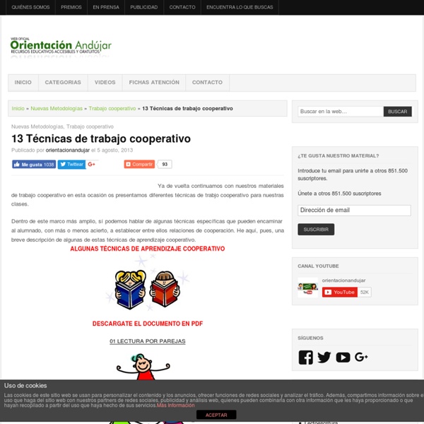 13 Técnicas de trabajo cooperativo -Orientacion Andujar