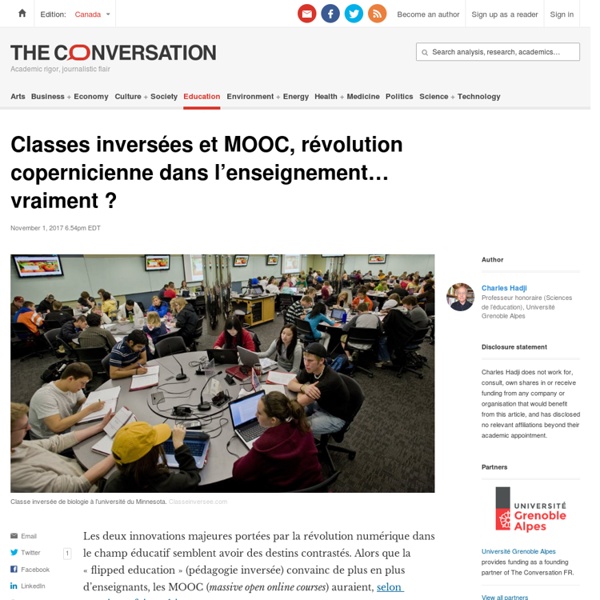 Classes inversées et MOOC, révolution copernicienne dans l’enseignement… vraiment ?