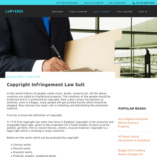 Copyright Infringement Law Suit