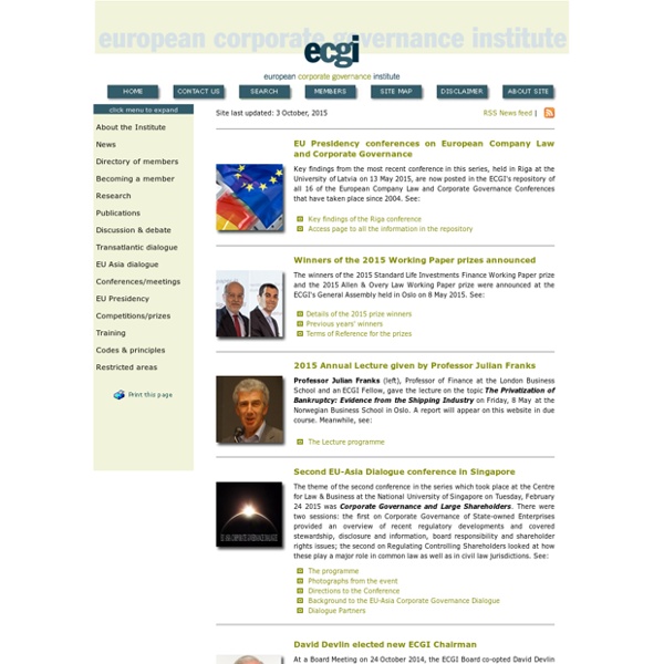 European Corporate Governance Institute