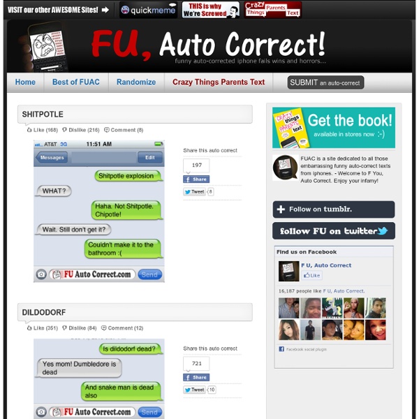 F You, Auto Correct! - iphone funny autocorrect | Pearltrees