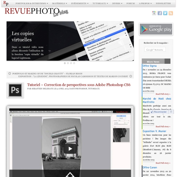 Correction de perspectives sous Photoshop CS6