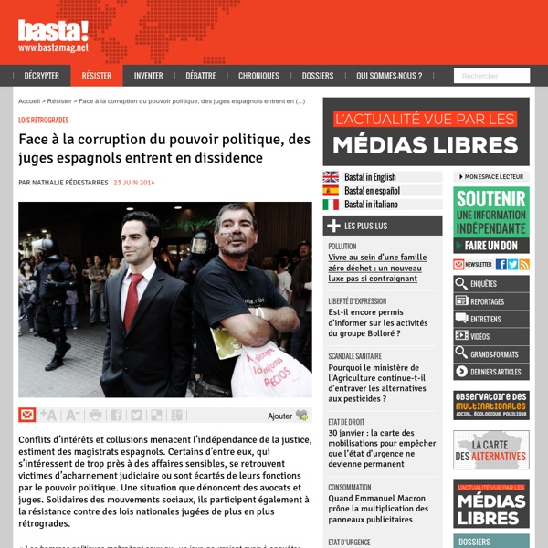Face à la corruption du pouvoir politique, des juges espagnols entrent en dissidence