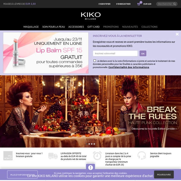 KIKO MAKE UP MILANO : Maquillage professionnel et traitements de pointe de soin pour la peau - KIKO
