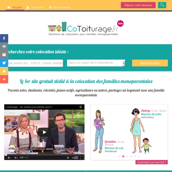 Cotoiturage - Colocation entre familles monoparentales