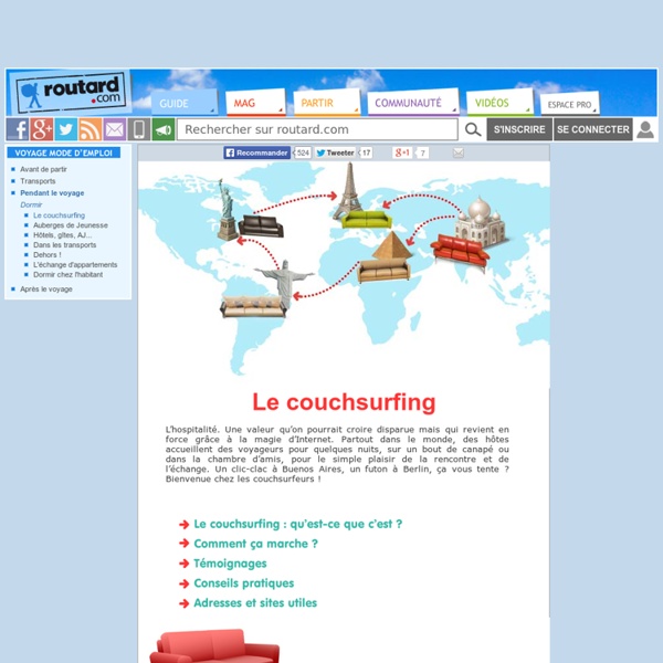 Le couchsurfing : Dossier pratique de voyage