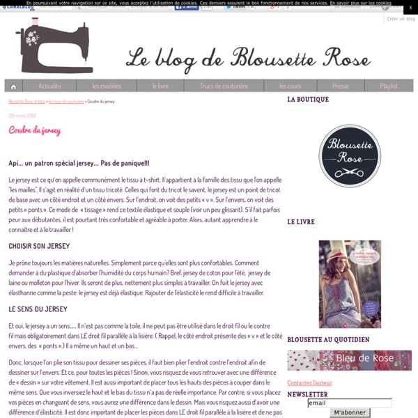 Coudre du jersey - Blousette Rose, le blog