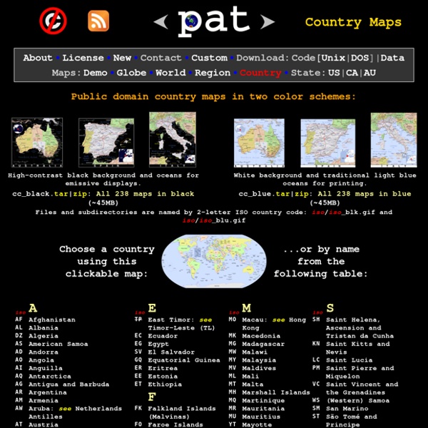 Country Maps · Public Domain · PAT, the free, open source, portable atlas