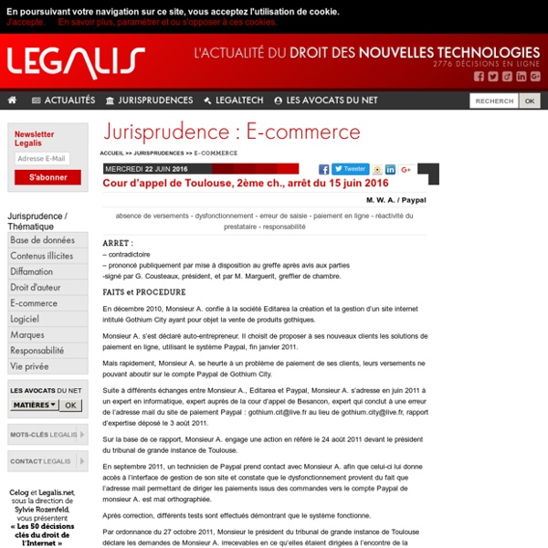 Cour d’appel de Toulouse, 2ème ch., arrêt du 15 juin 2016