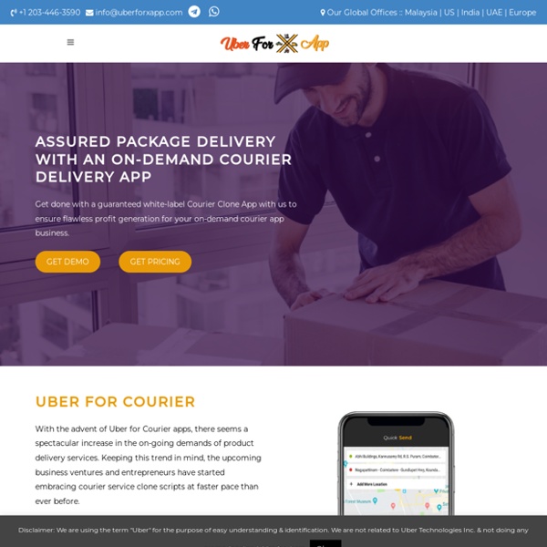 On demand courier app development