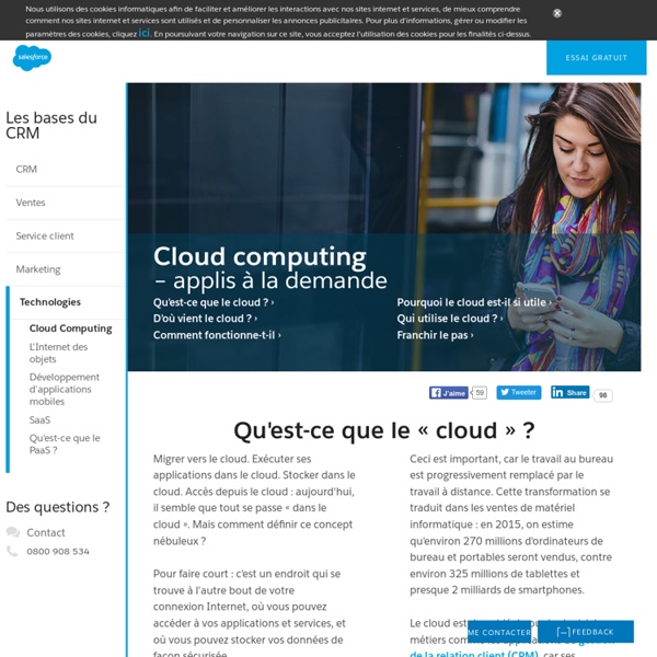 Qu'est-ce que le Cloud Computing et SaaS ? Logiciels CRM à la demande