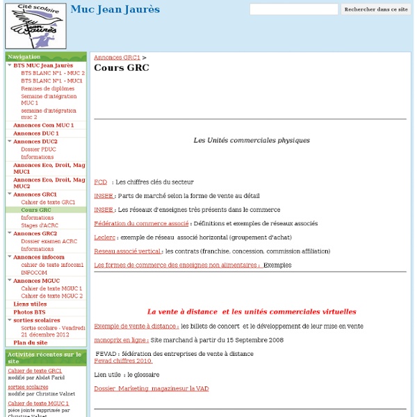 Cours GRC - Muc Jean Jaurès