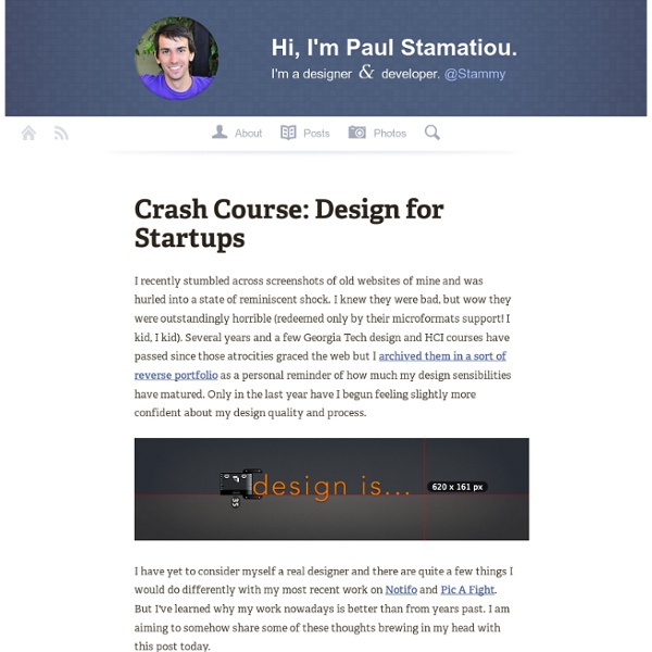 Crash Course: Design for Startups