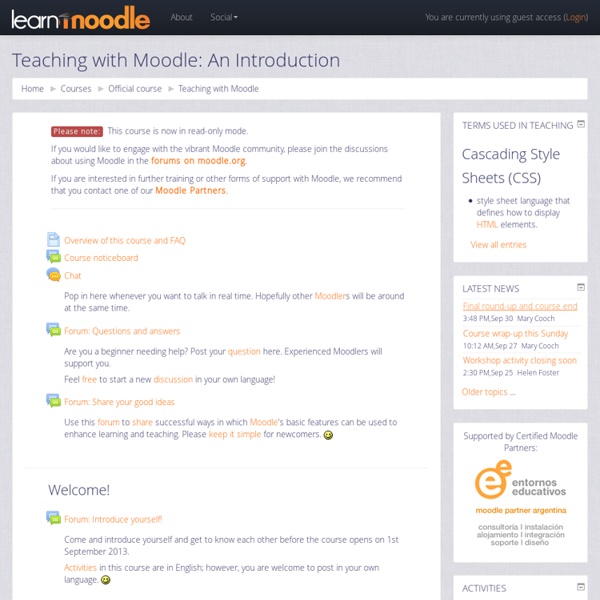 Curso: Teaching with Moodle: An Introduction