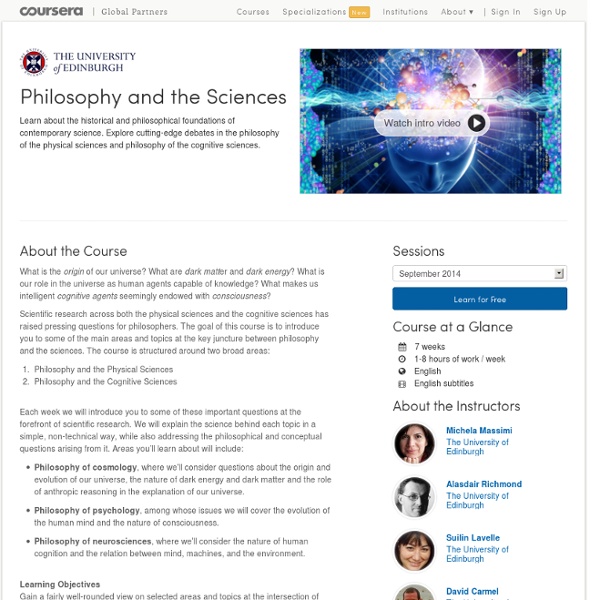 Philosophy and the Sciences