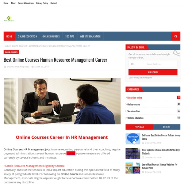 Best Online Courses Human Resource Management Career