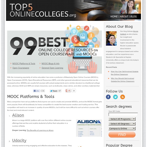 99 Best Online College Resources on Open Courseware & MOOCs
