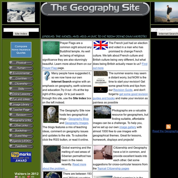 The Geography Site: coursework,teaching,lessons,information -