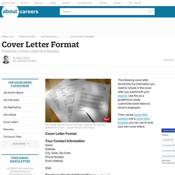 Cover Letter Format