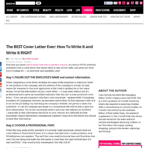 The BEST Cover Letter Ever: How To Write It and Write It RIGHT