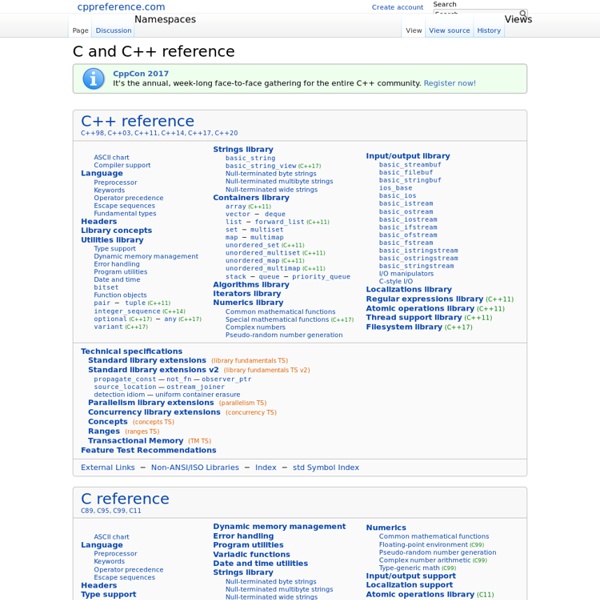 C++ Reference [C++ Reference]