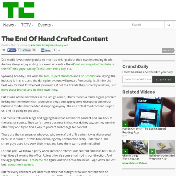 The End Of Hand Crafted Content