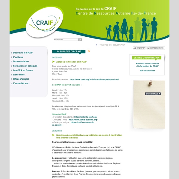 CRAIF- Centre de Ressources Autisme Ile-de-France