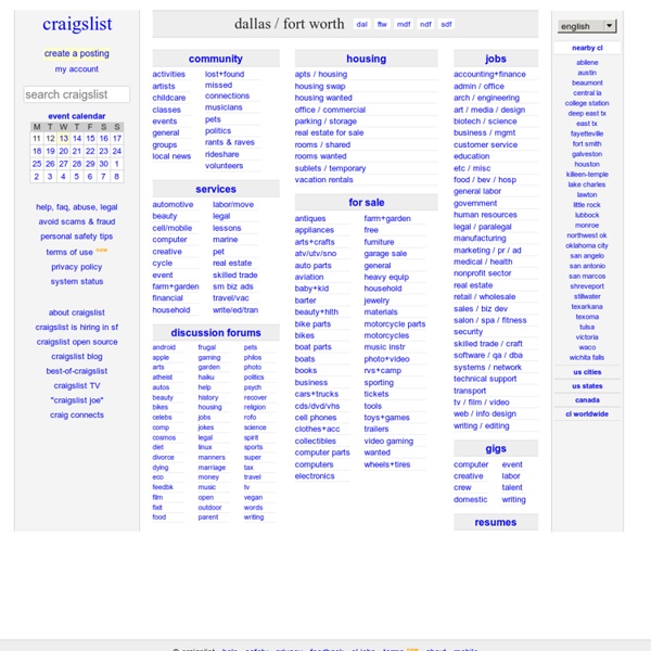 Craiglist Of Dallas