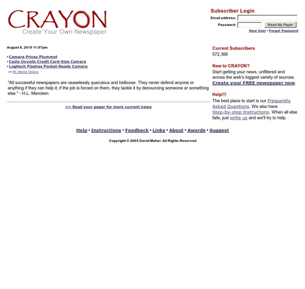 CRAYON.net - Create Your Own Newspaper