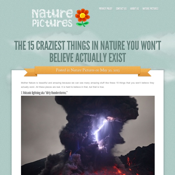 The 15 Craziest Things In Nature You Won’t Believe Actually Exist
