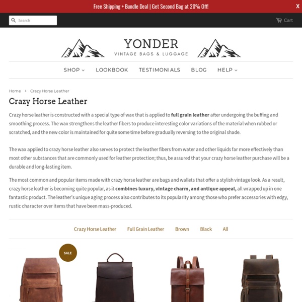 Crazy Horse Leather – YONDER BAGS